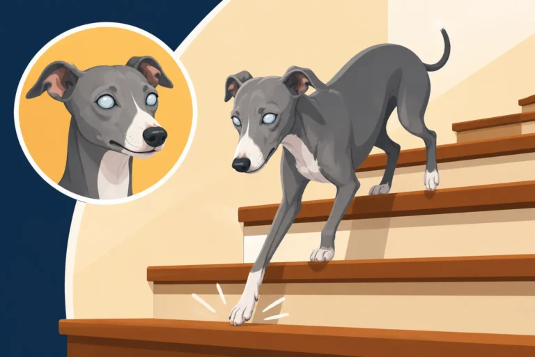 How a Blind Italian Greyhound Manages Stairs