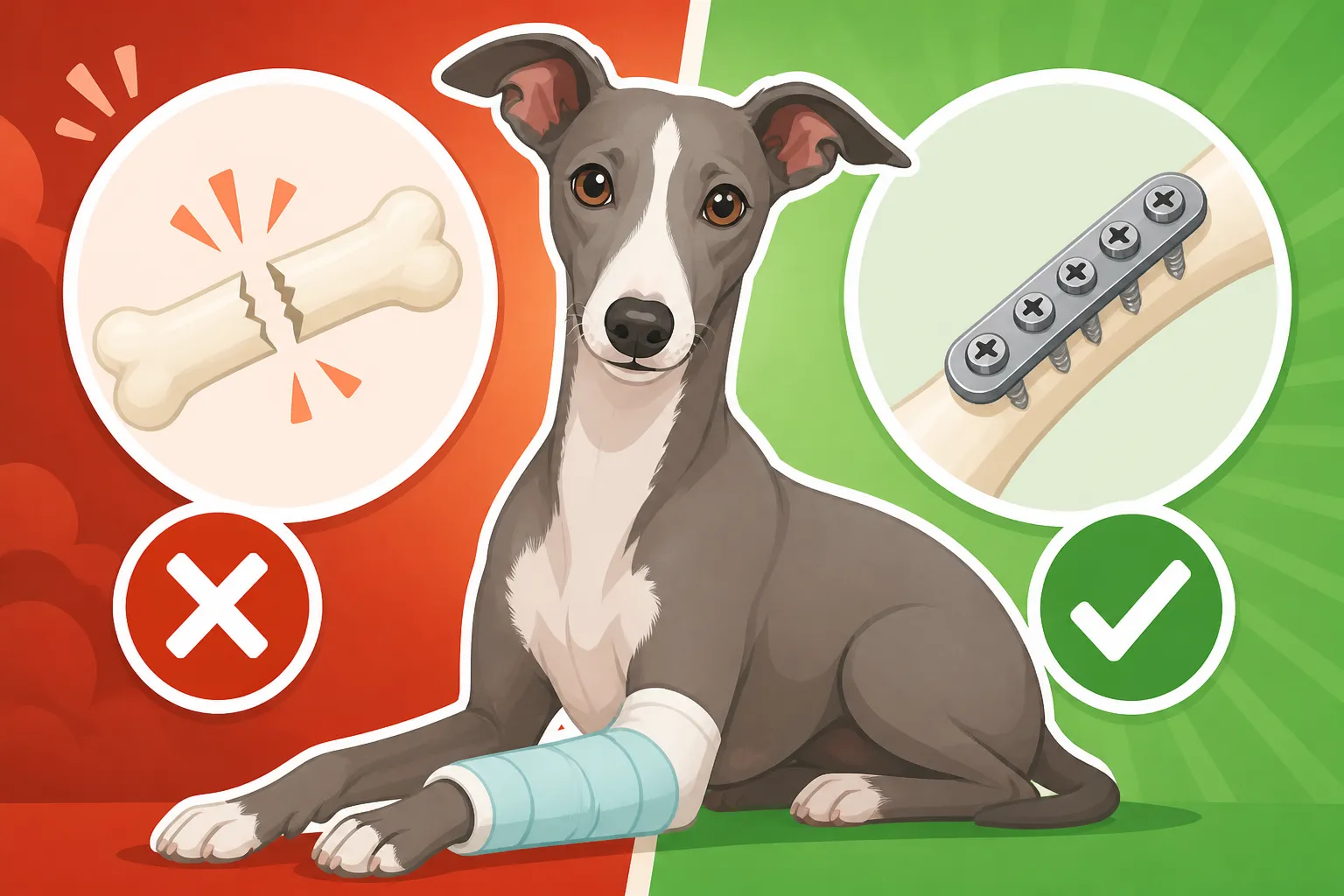 Whether an Italian Greyhound's Fracture Needs a Plate