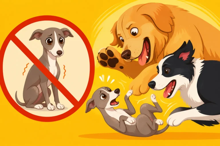 Why an Italian Greyhound Puppy Should Not Wrestle Big Dogs