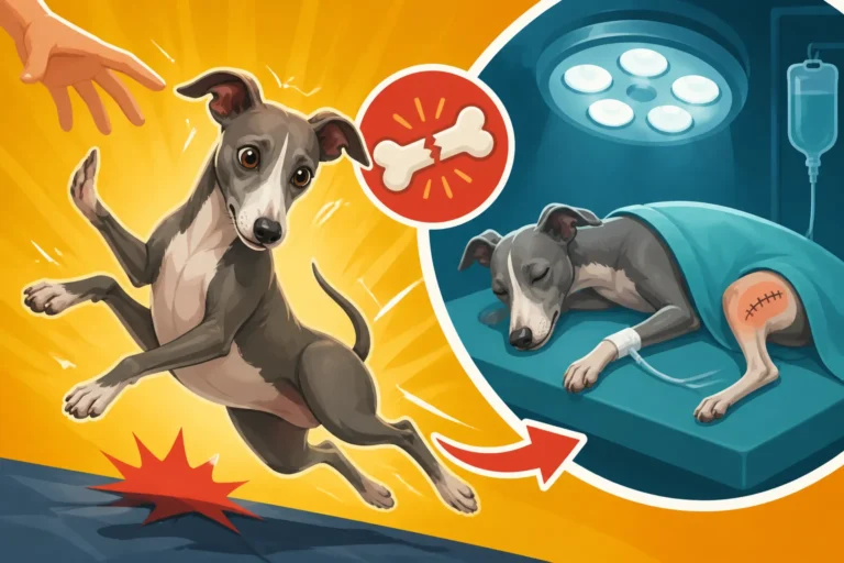 Why Dropping an Italian Greyhound Means Surgery