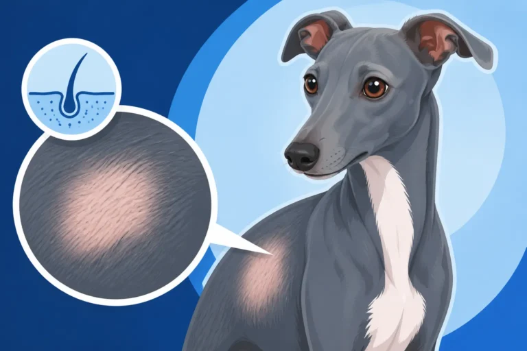 Color Dilution Alopecia in a Blue Italian Greyhound