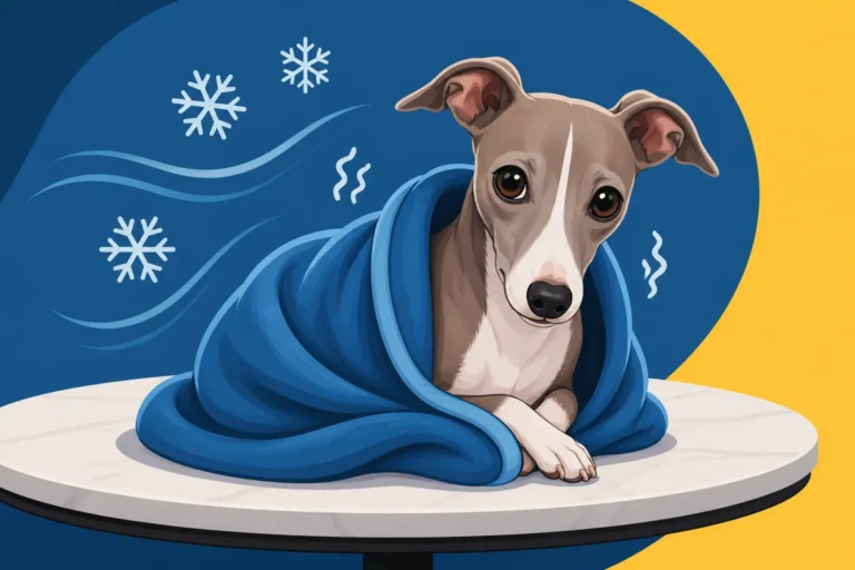 Why a Nine Pound Italian Greyhound Gets Cold on the Table