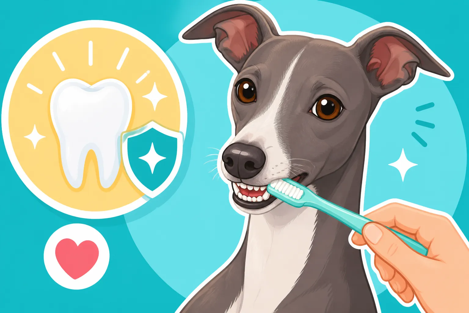 Brushing an Italian Greyhound's Teeth Every Day