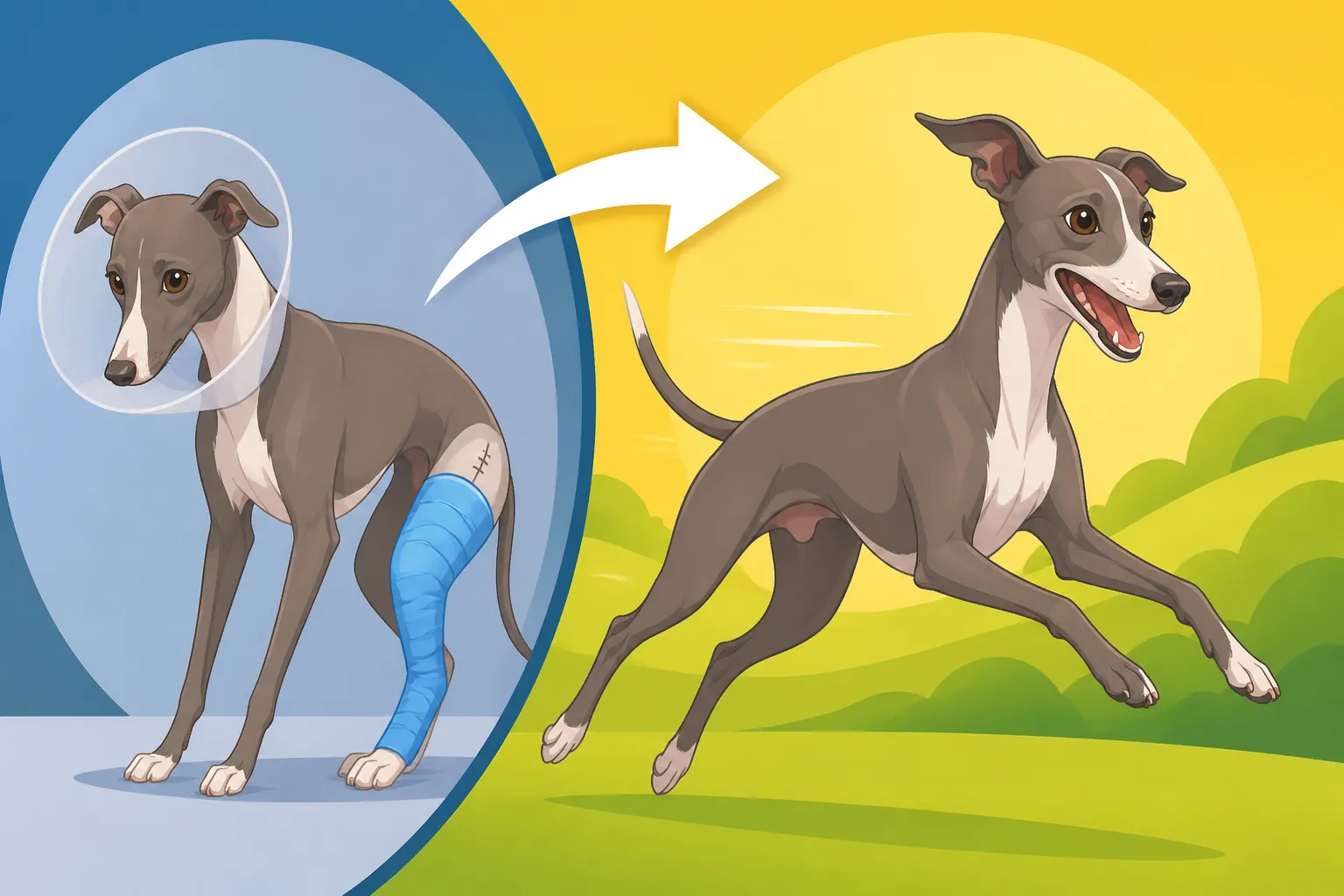 How an Italian Greyhound Runs After Hip Surgery