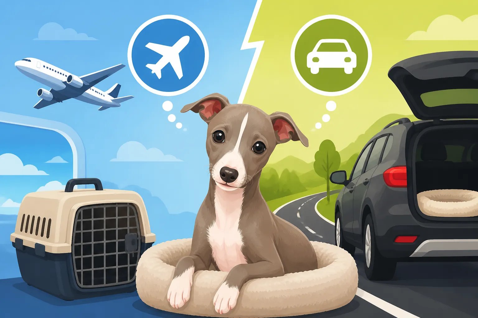 Whether to Fly an Italian Greyhound Puppy Home