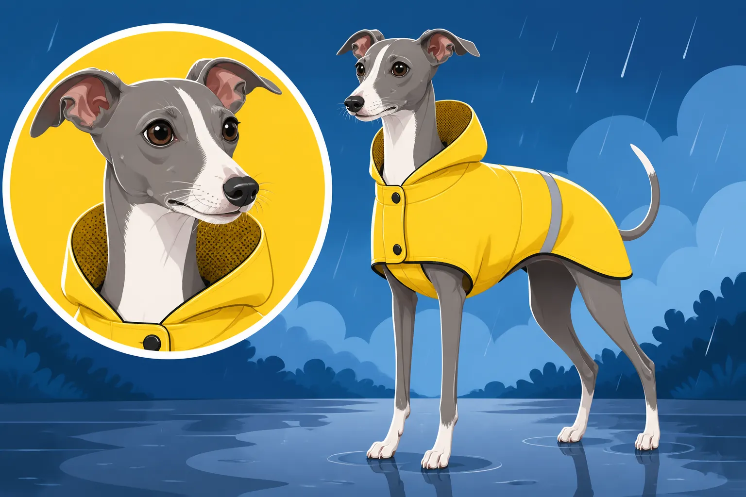 What an Italian Greyhound Wears in the Rain
