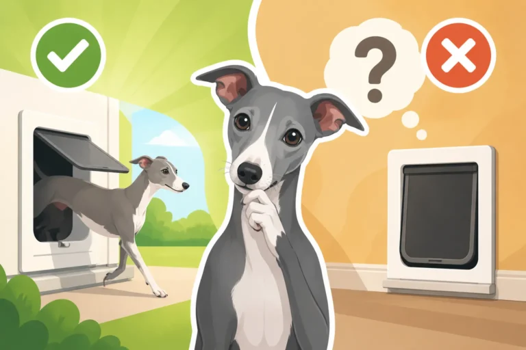 Whether a Doggy Door Helps an Italian Greyhound