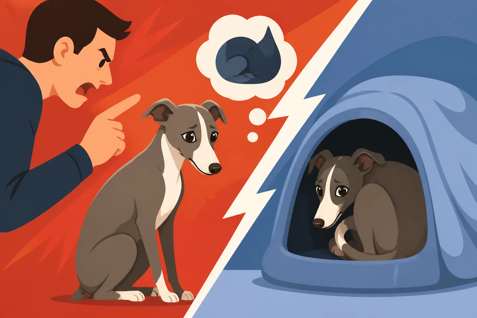 Why Punishment Makes an Italian Greyhound Hide to Go