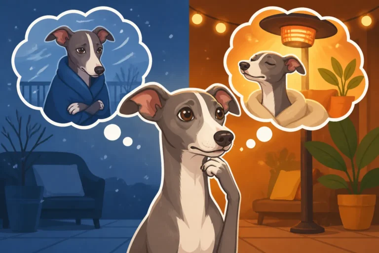Whether a Heated Patio Changes an Italian Greyhound's Mind