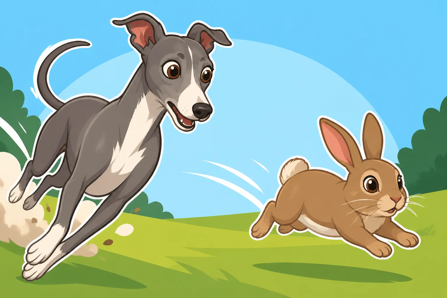 What an Italian Greyhound Does When It Sees a Rabbit