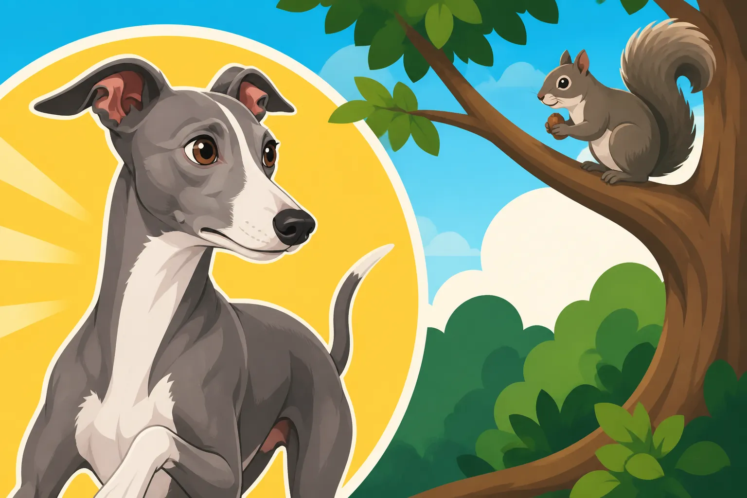 What an Italian Greyhound Does About Squirrels