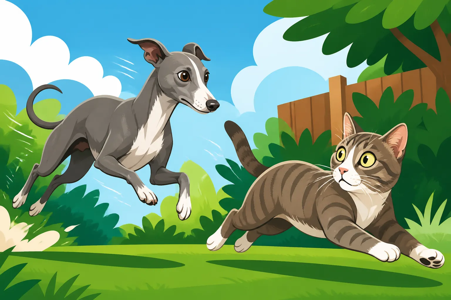 Why an Italian Greyhound Chases the Cat Outdoors