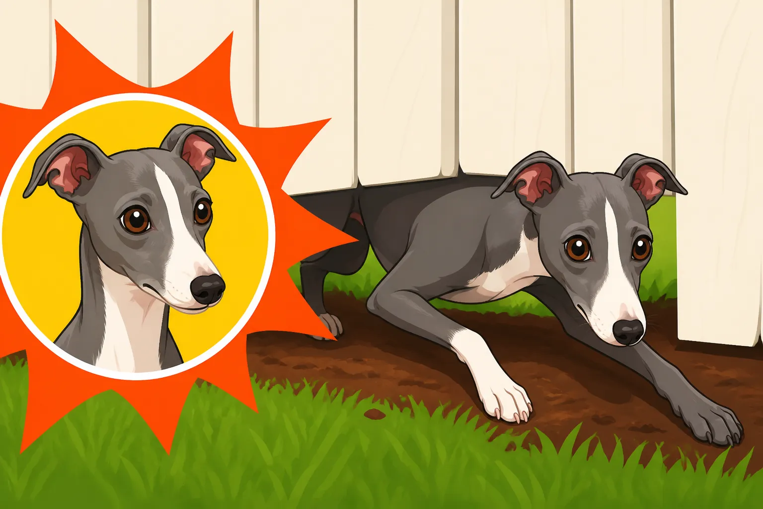 How an Italian Greyhound Gets Under a Fence