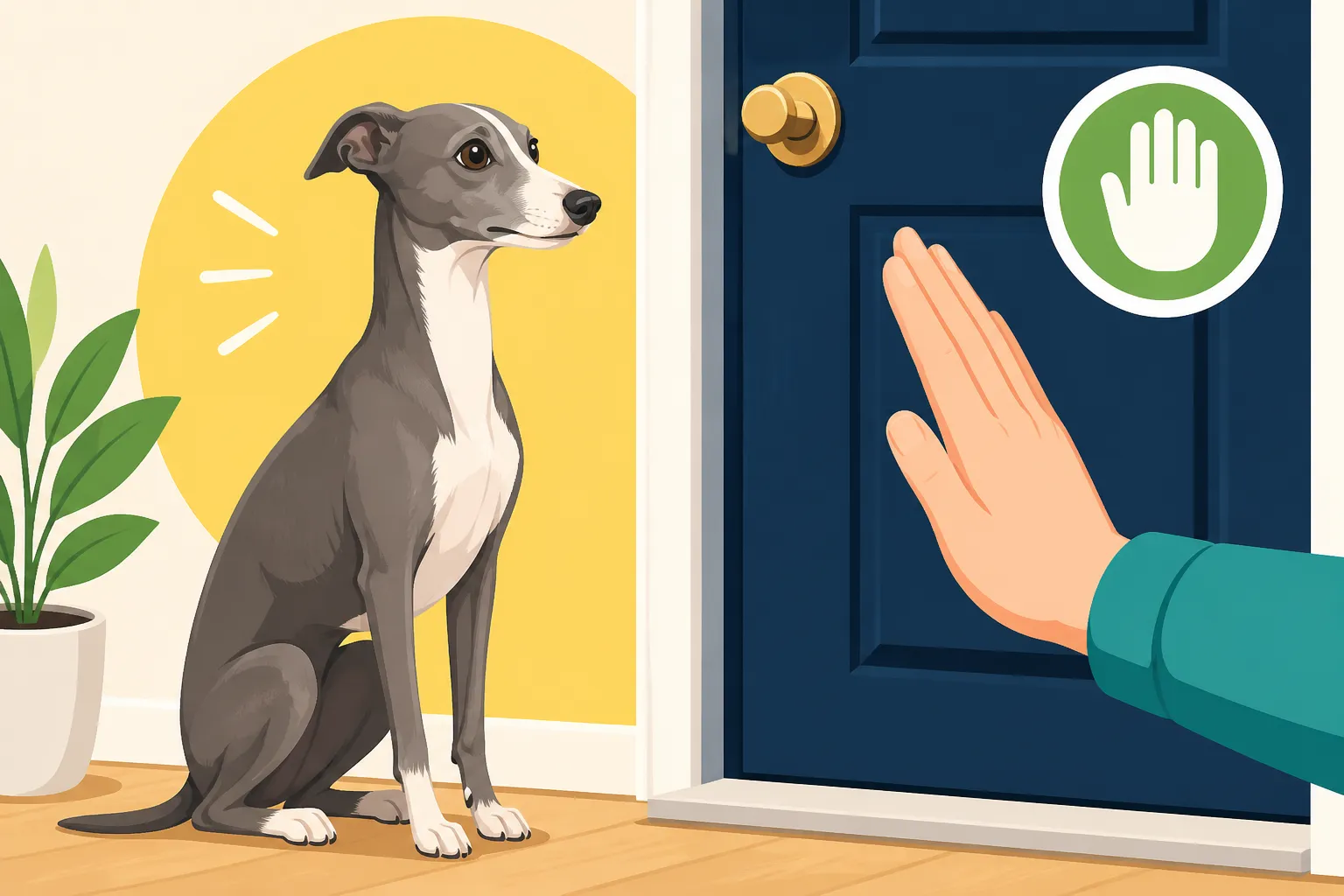 Teaching an Italian Greyhound to Wait at a Door