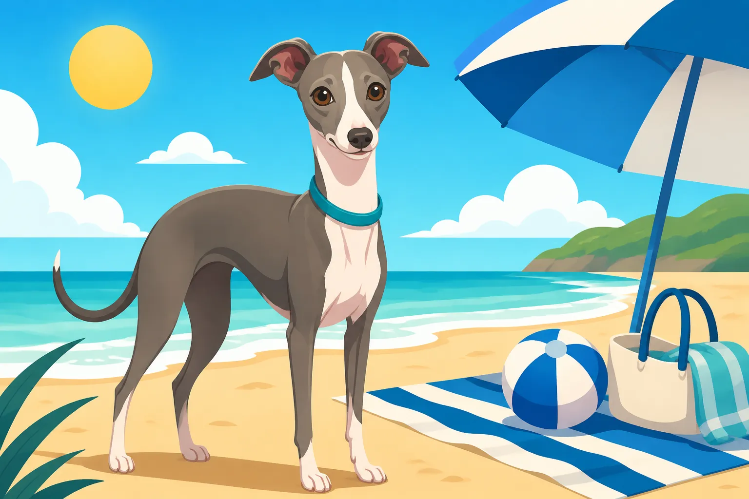Taking an Italian Greyhound to a Beach
