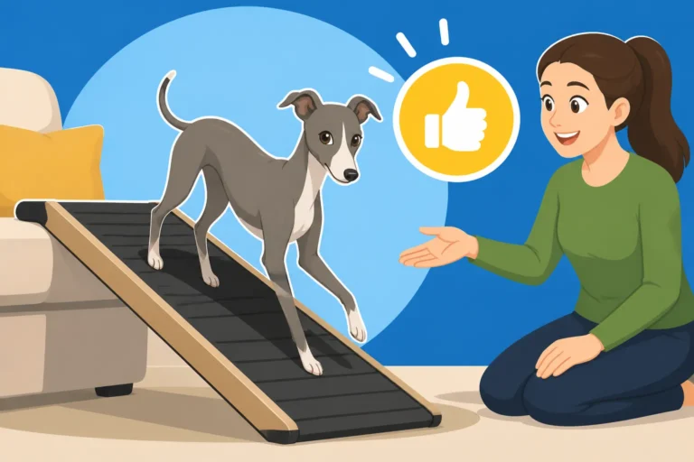 Teaching an Italian Greyhound to Use a Ramp