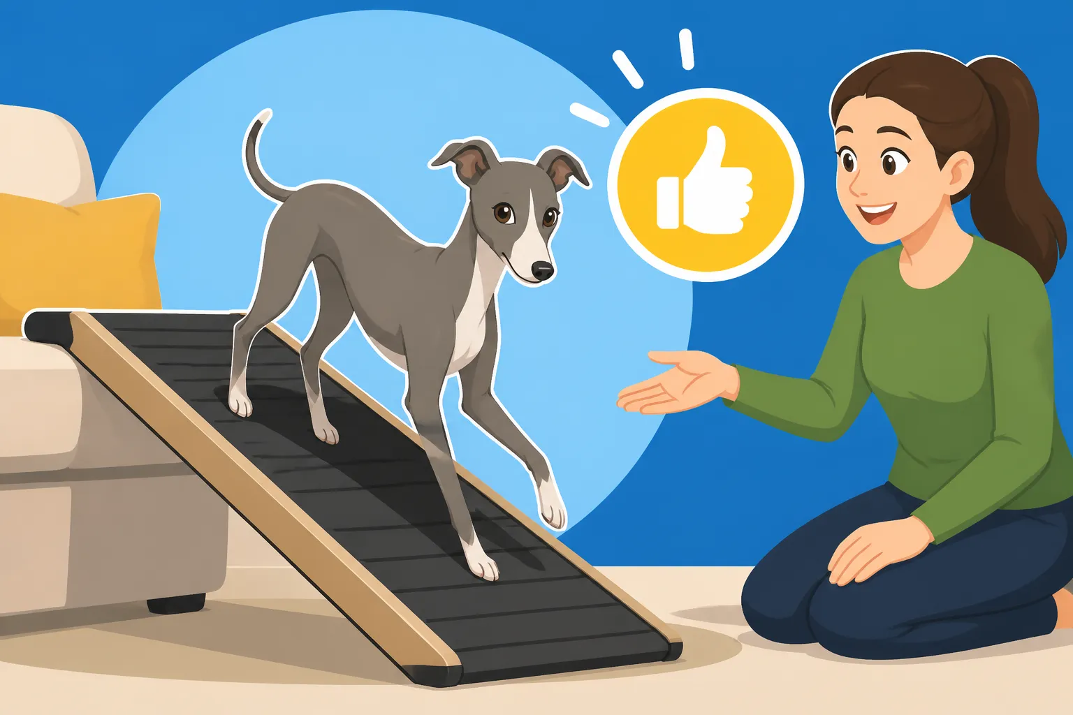 Teaching an Italian Greyhound to Use a Ramp