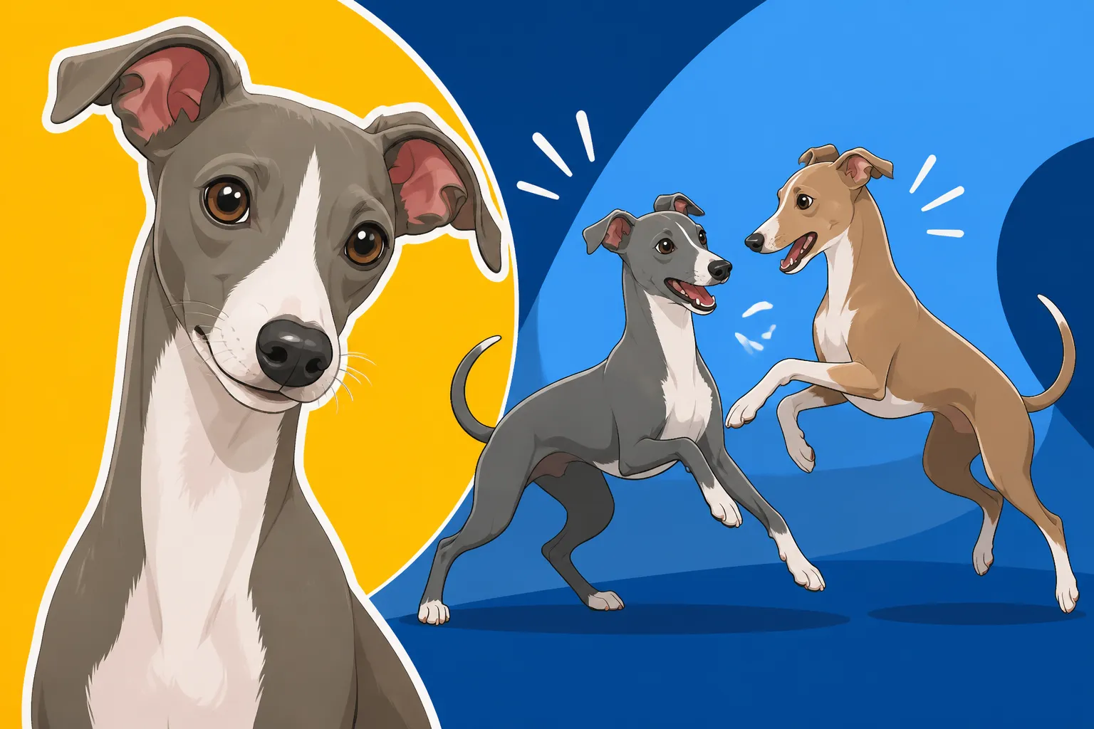 Whether an Italian Greyhound Plays Rough With Its Own Kind