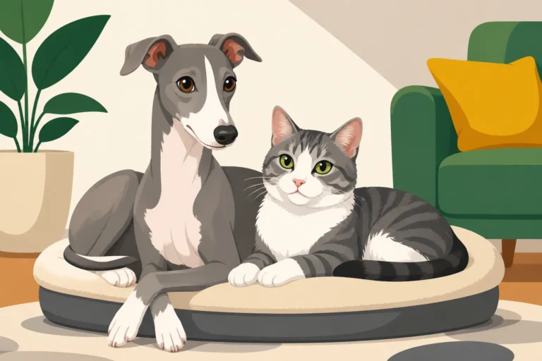 How an Italian Greyhound Shares a House With a Cat