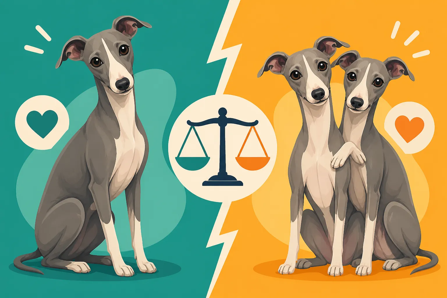 Whether Two Italian Greyhounds Are Easier Than One