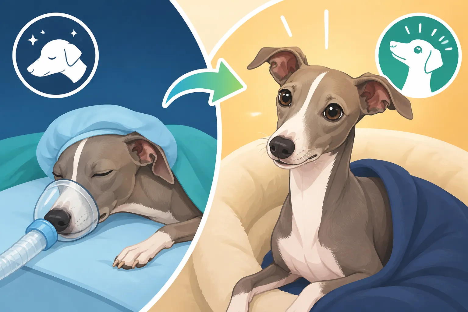 How Slowly an Italian Greyhound Wakes From Anesthesia
