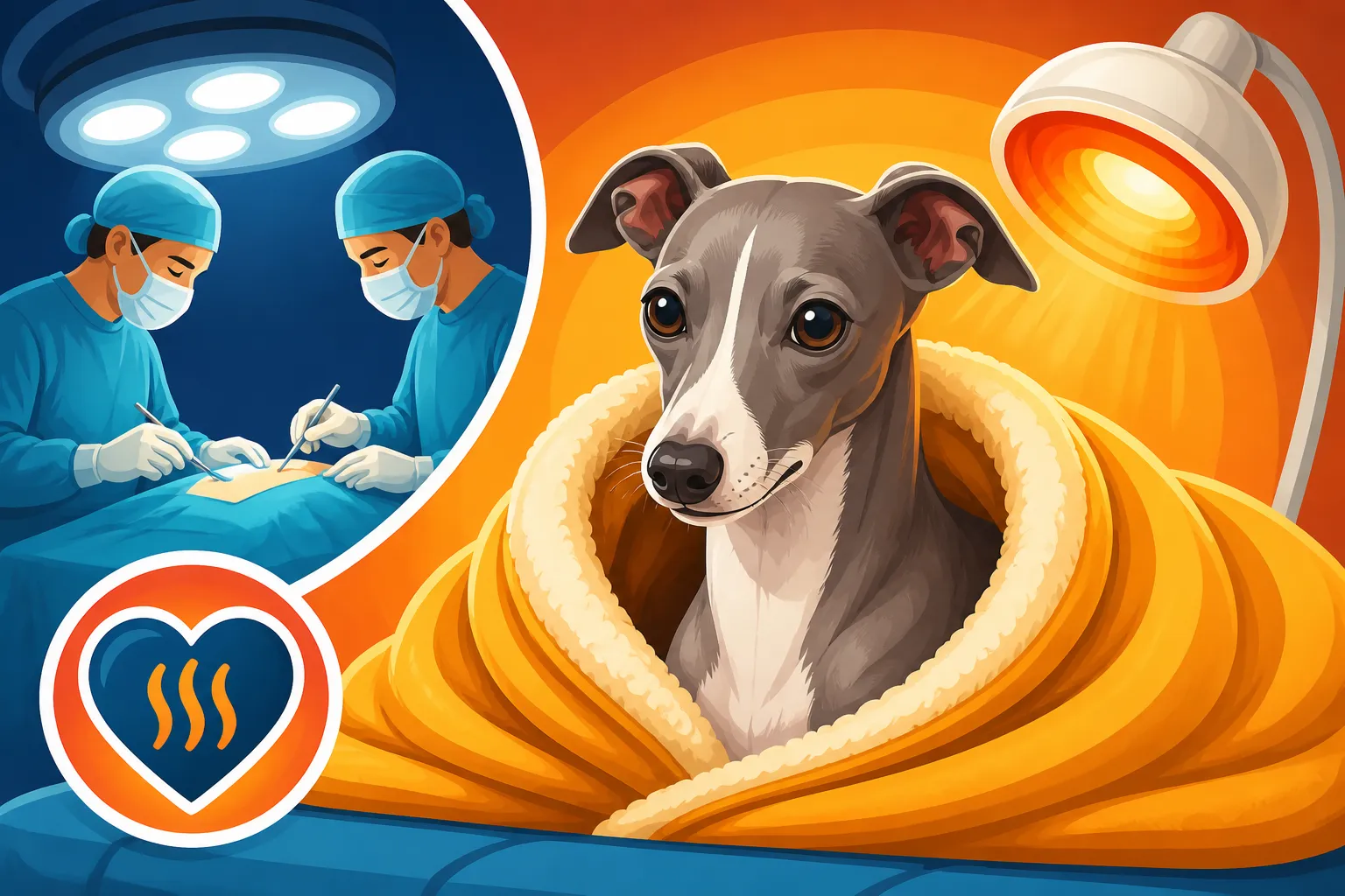 Warming an Italian Greyhound Through Surgery