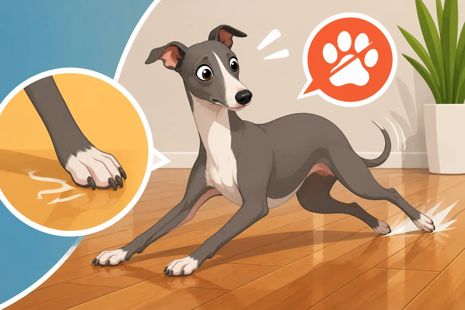 Why an Italian Greyhound Slips on Hardwood