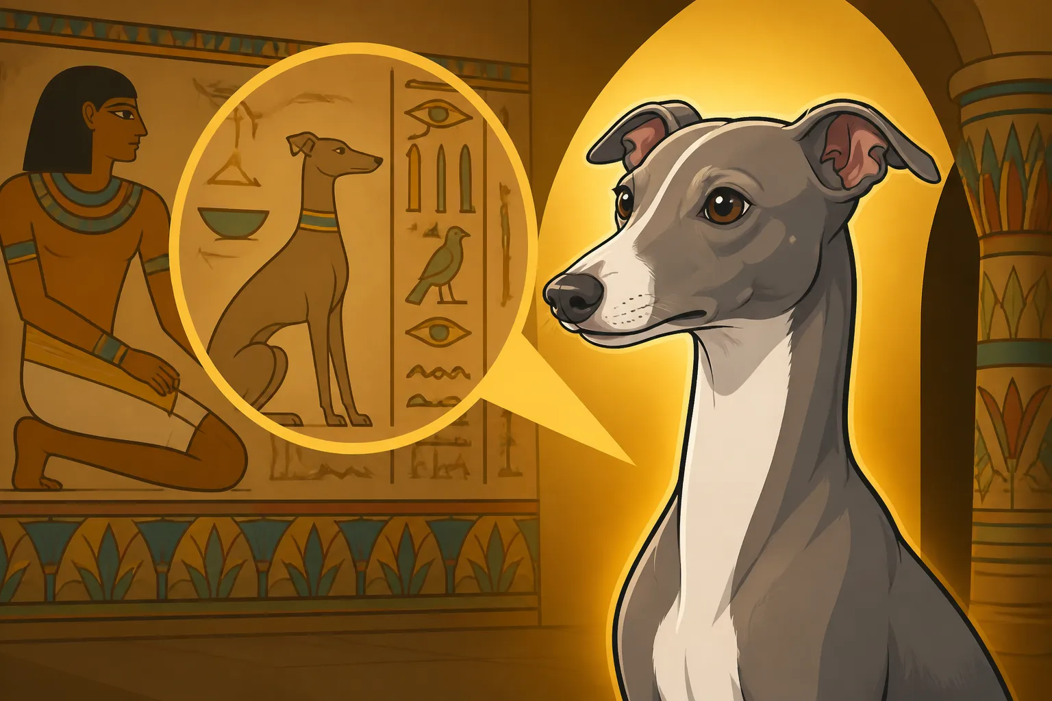 Which Egyptian Tombs Show a Dog Like an Italian Greyhound