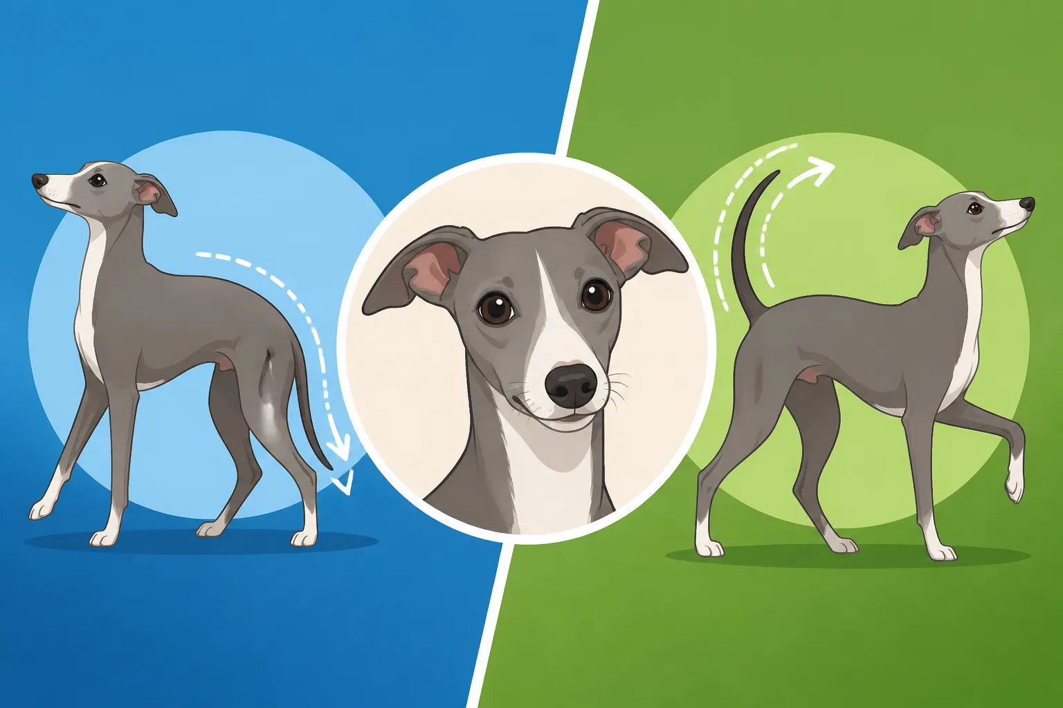 Whether an Italian Greyhound Carries Its Tail Up