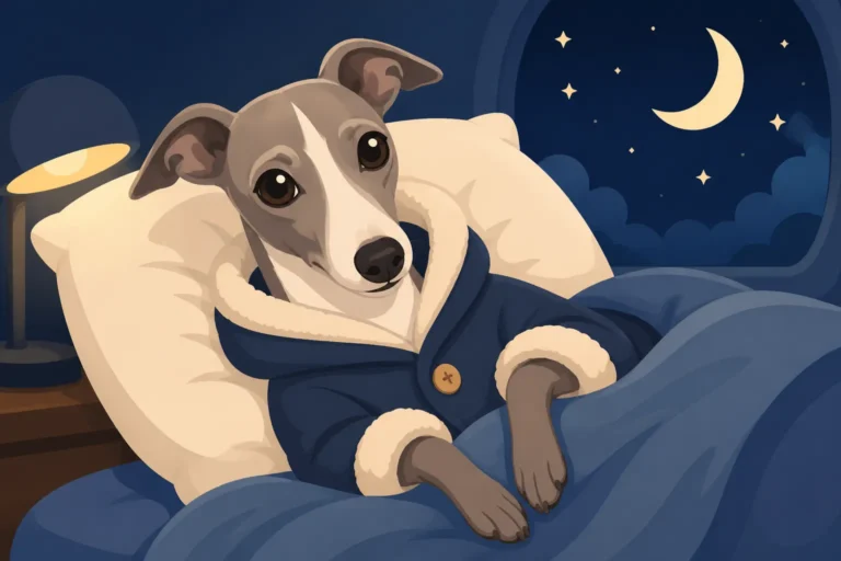 When an Italian Greyhound Wears a Coat to Bed