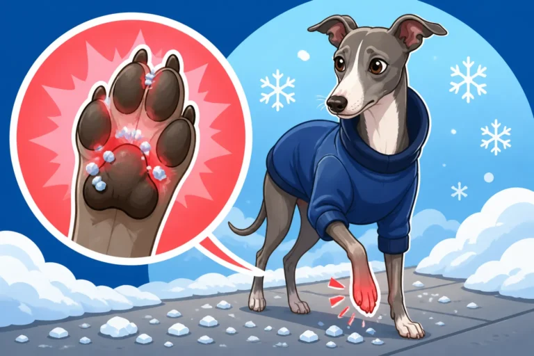 Whether Salted Sidewalks Hurt an Italian Greyhound's Feet