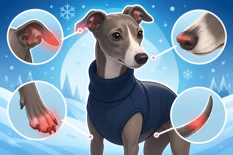 Where an Italian Greyhound Gets Frostbite