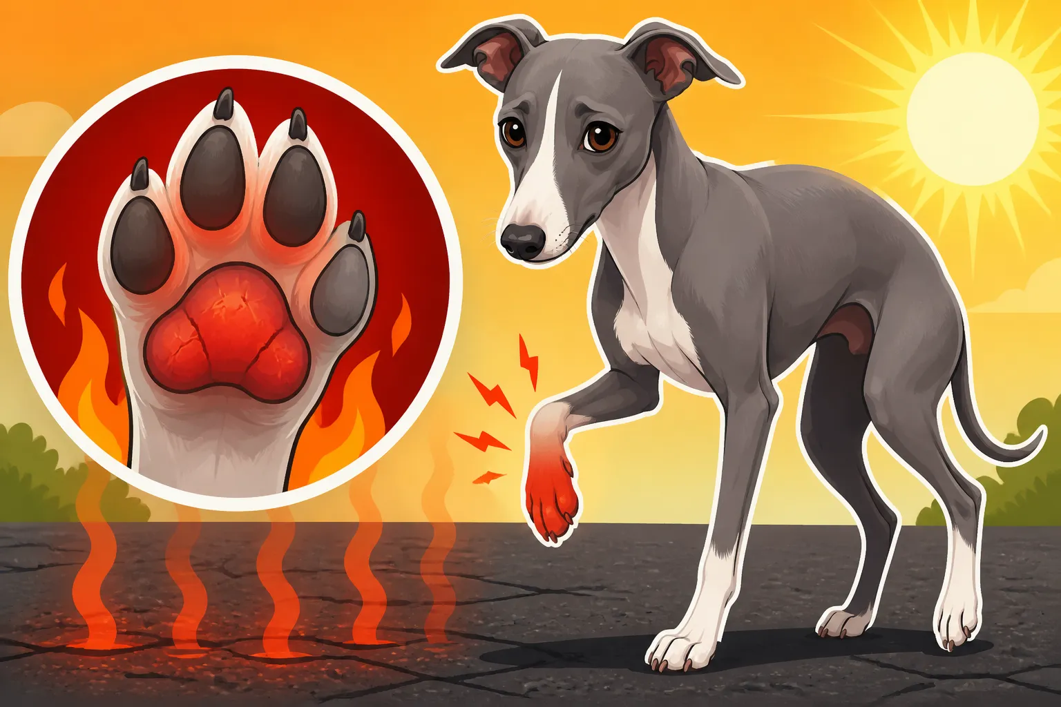 Why Hot Asphalt Burns an Italian Greyhound's Pads