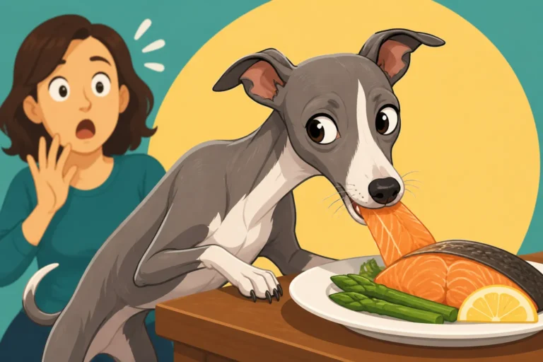 How an Italian Greyhound Steals Food