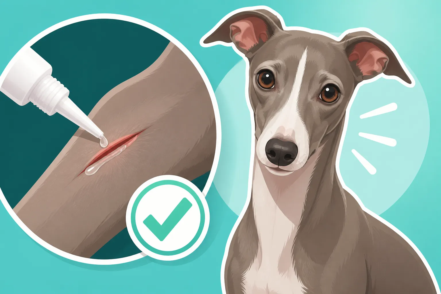 When an Italian Greyhound's Cut Can Be Glued
