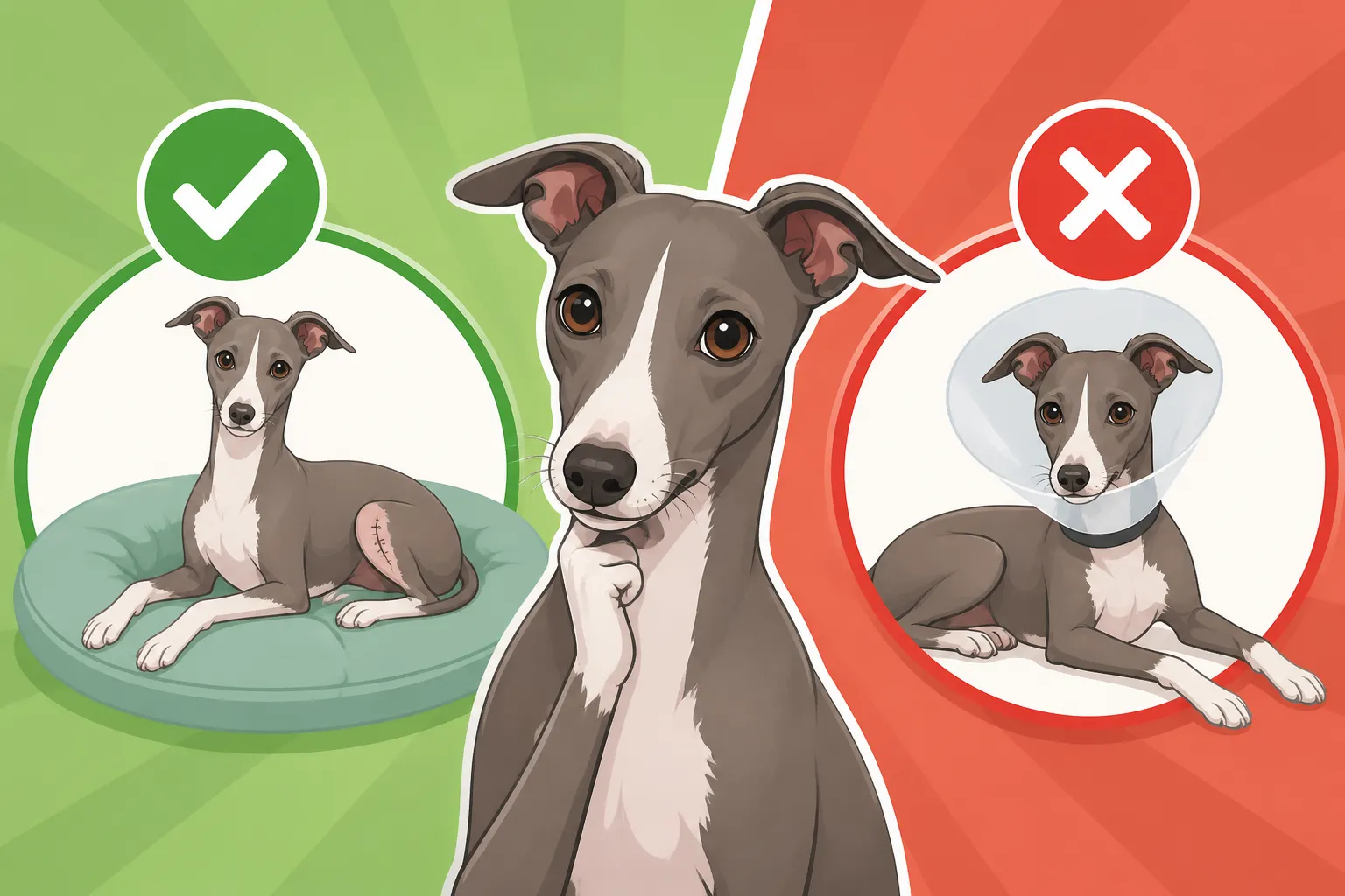 Whether an Italian Greyhound Needs a Cone After Stitches