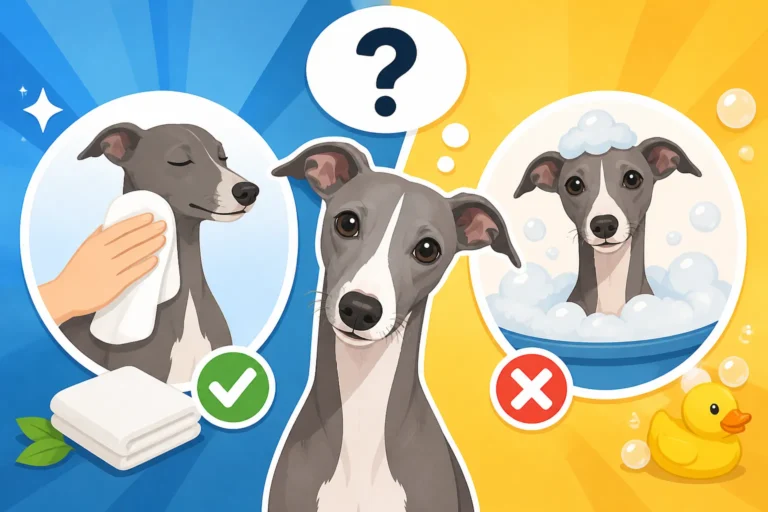 Whether a Wipe Down Replaces Bathing an Italian Greyhound