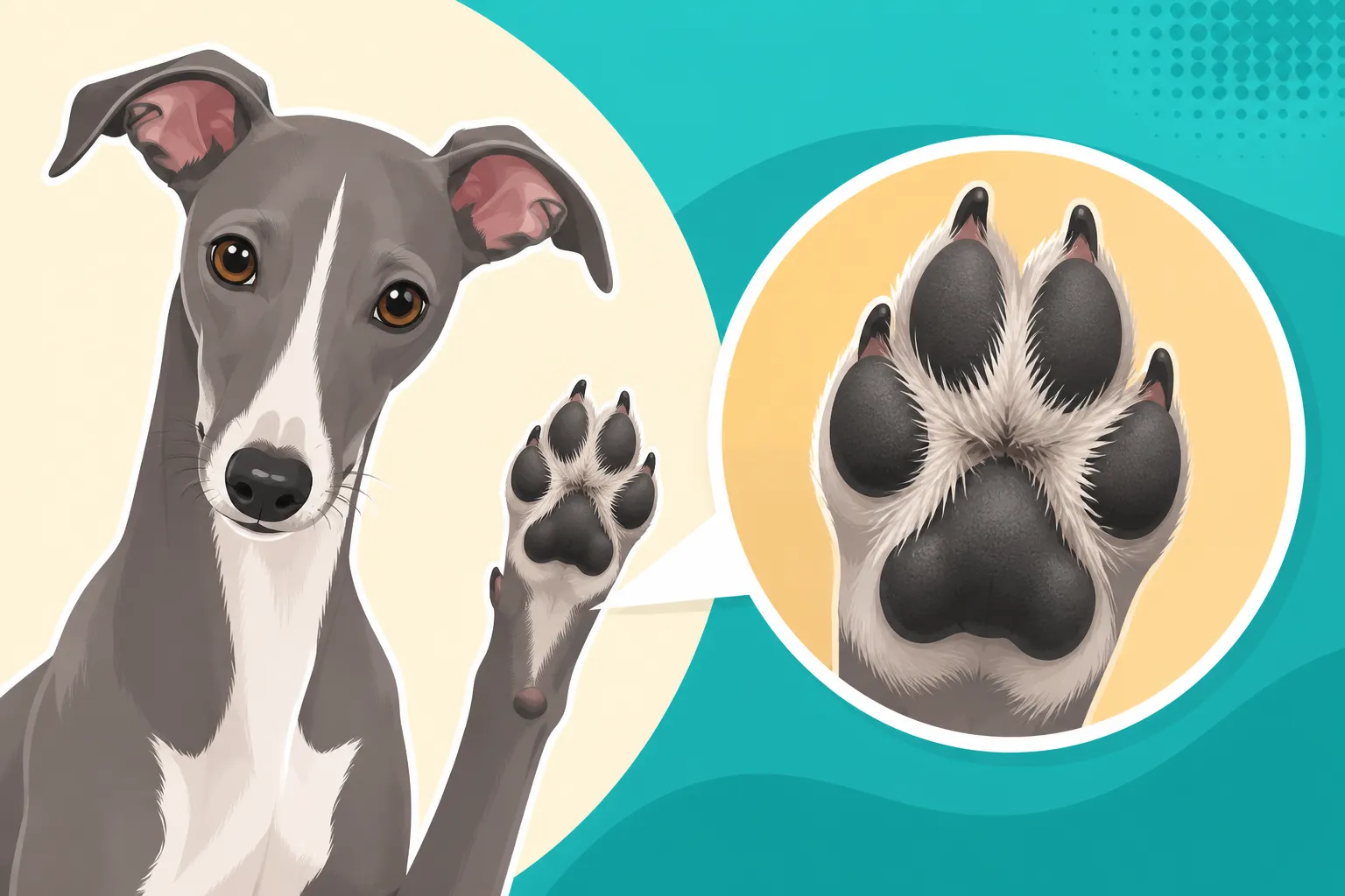 Whether an Italian Greyhound Has Hair Between Its Pads