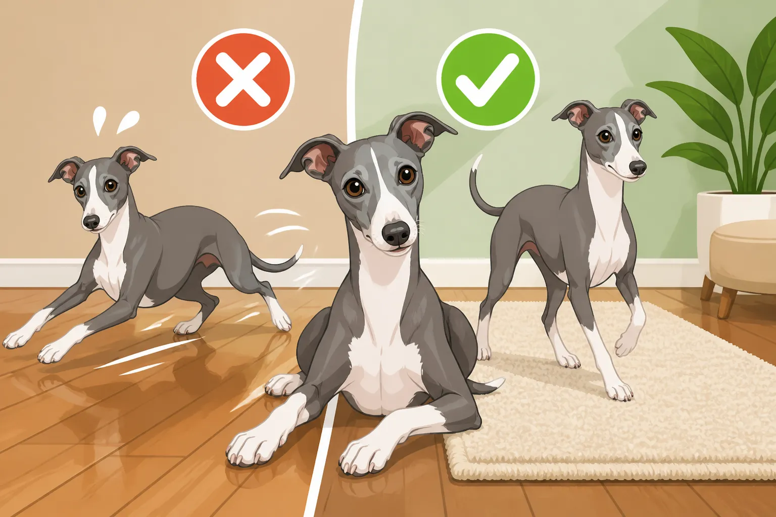 Whether Rugs Help an Italian Greyhound on Hardwood